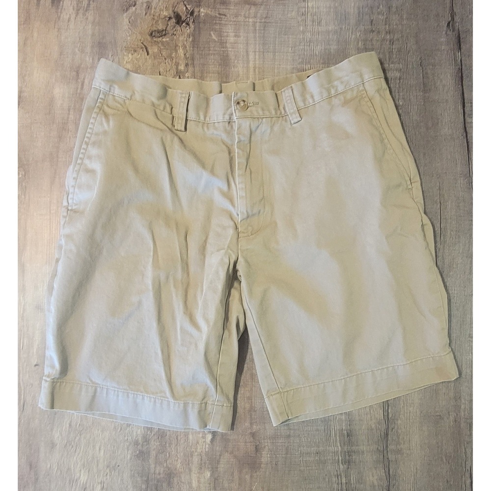 Polo Ralph Lauren Mens 32 Classic Fit 9" Khaki Chino Shorts Tan EUC